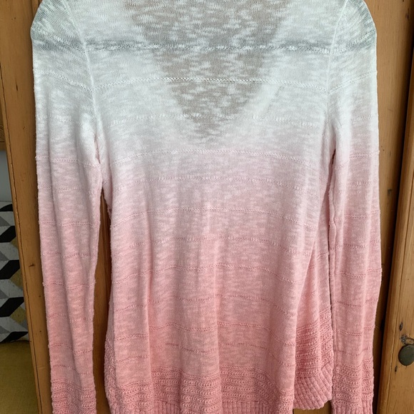 Spring long sleeve two-tone knit top - Picture 2 of 2